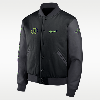 NIKE SB レーションプルオーバー スノーボード ナイキ M Oregon Origin of Speed Men's Nike College Full-Snap Varsity Jacket